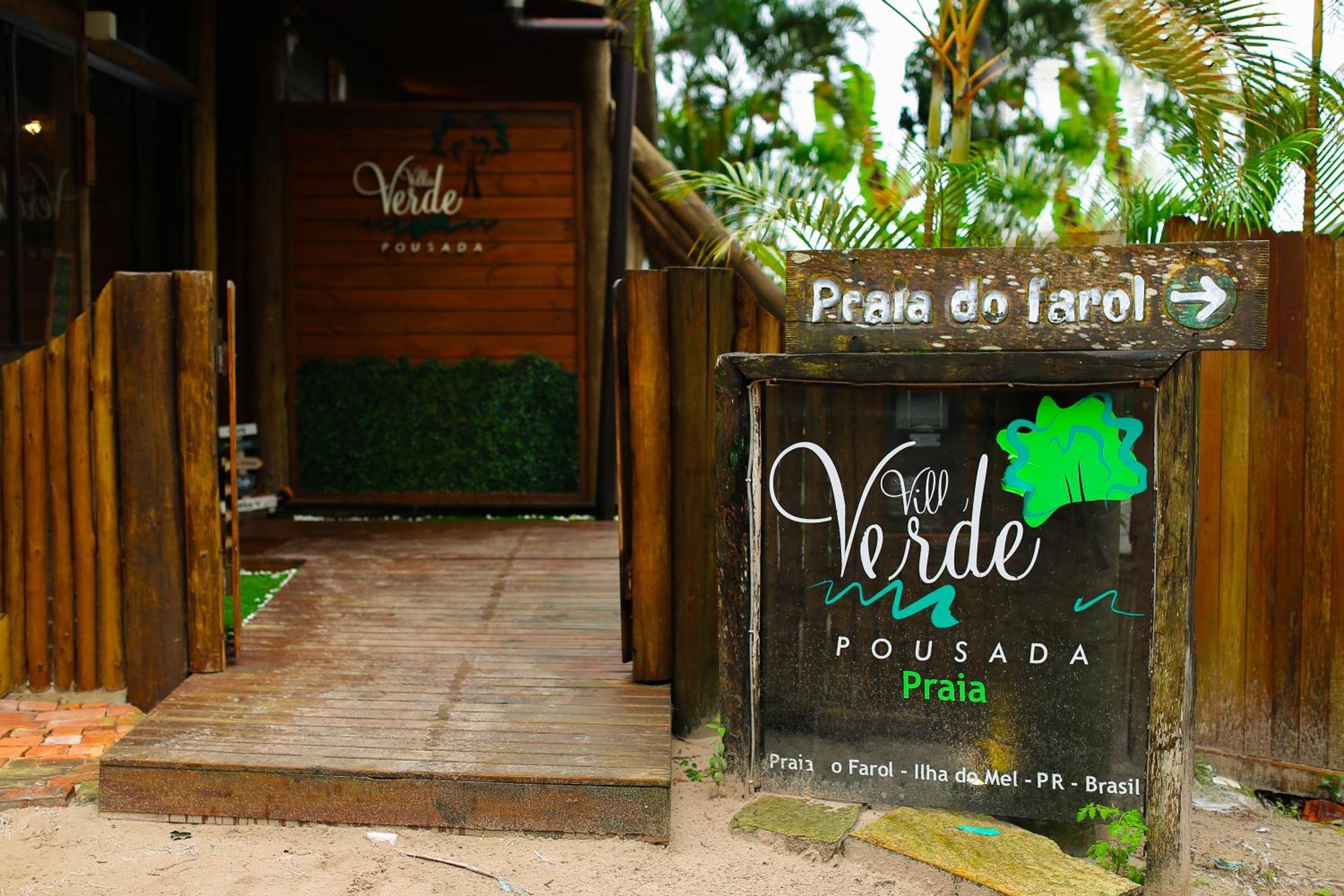 Pousada Villa Verde - Frente Para A Praia Do Farol Ilha do Mel Ngoại thất bức ảnh