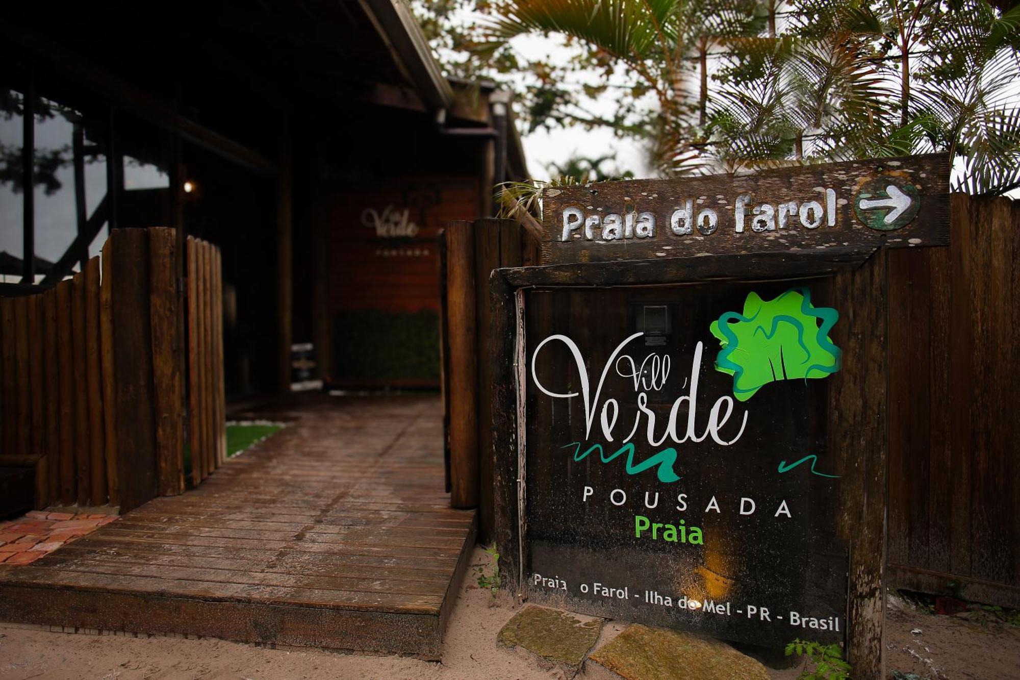 Pousada Villa Verde - Frente Para A Praia Do Farol Ilha do Mel Ngoại thất bức ảnh